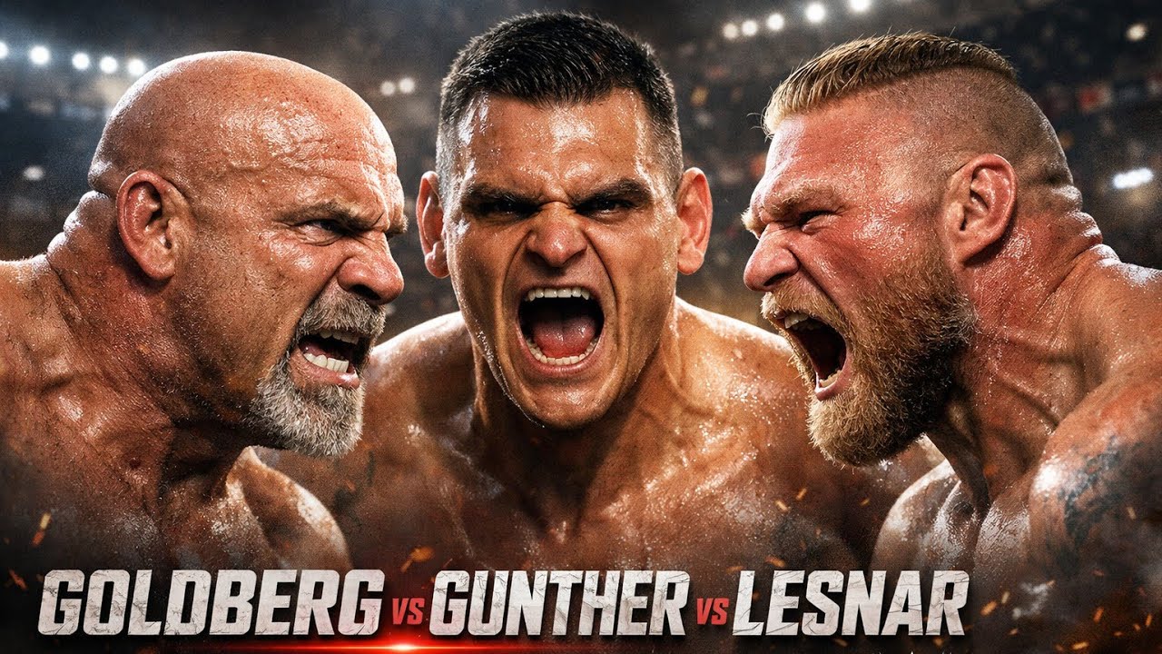 Goldberg vs Brock Lesnar vs Gunther – Triple Threat Match | (Full Match with Commentary)