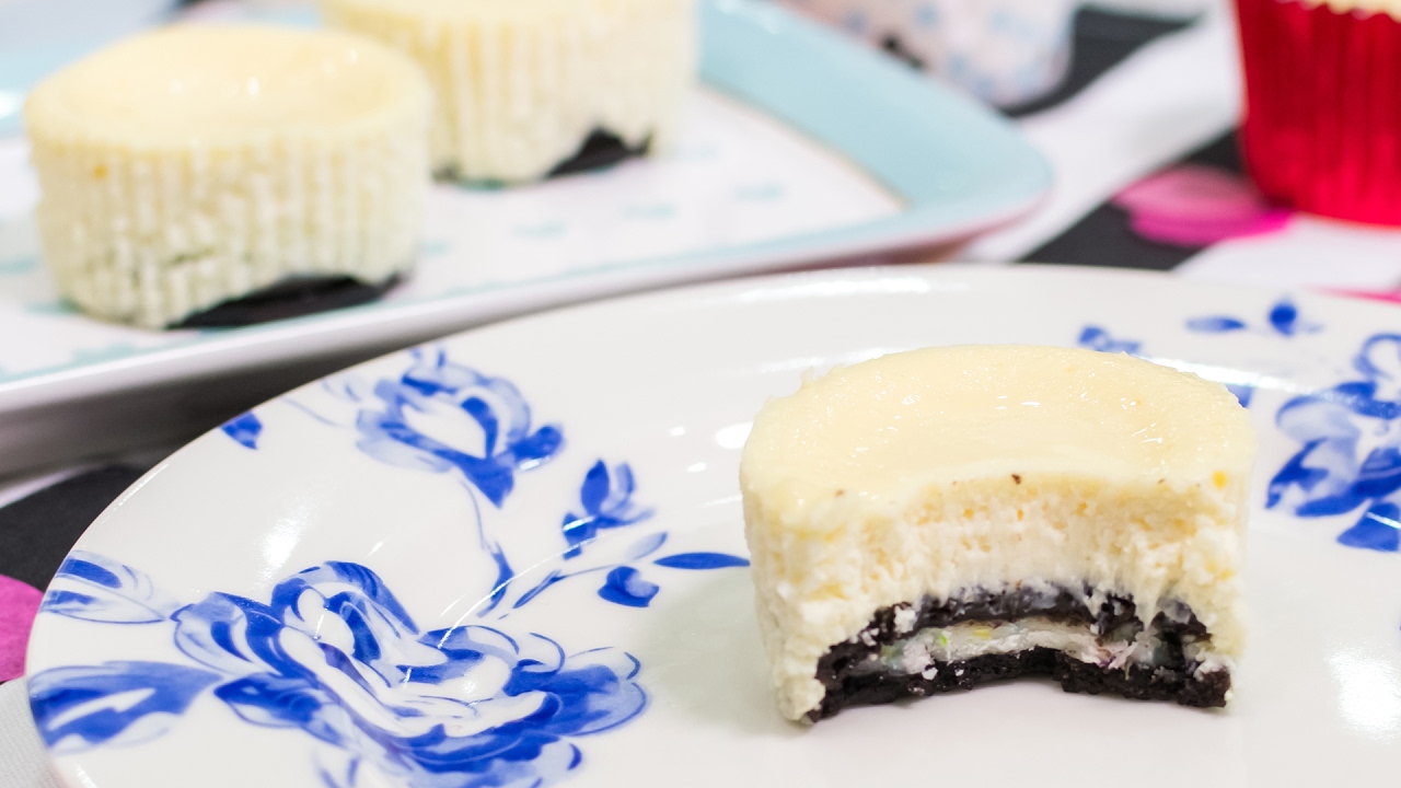 Mini cheesecakes con Oreo - Receta en un minuto - Mar&iacute;a Lunarillos | tienda & blog