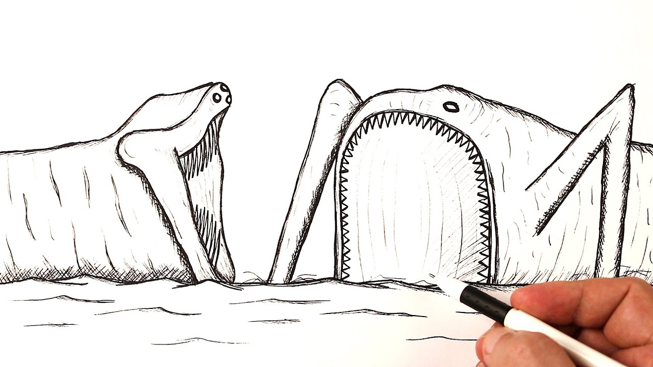 How to draw a Sea Eater attacking El Gran Maja