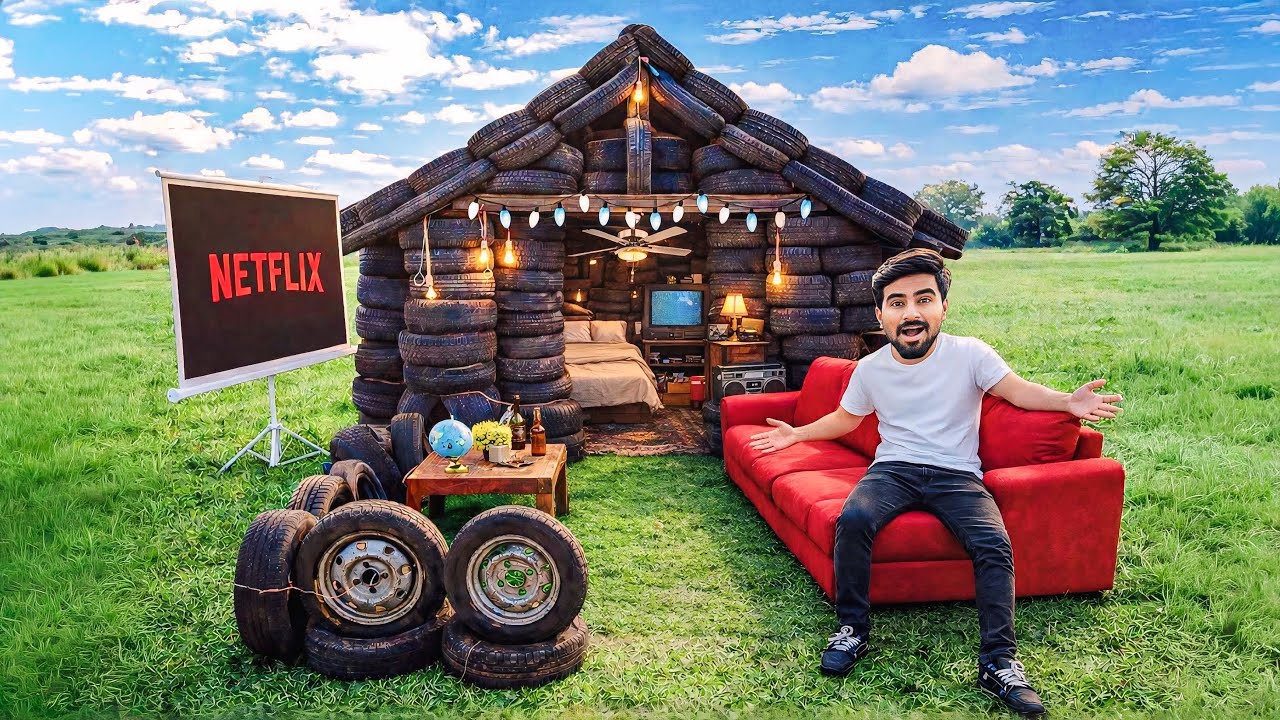 Living 24 Hours Inside Tyre House 🛞 | Challenge !!!