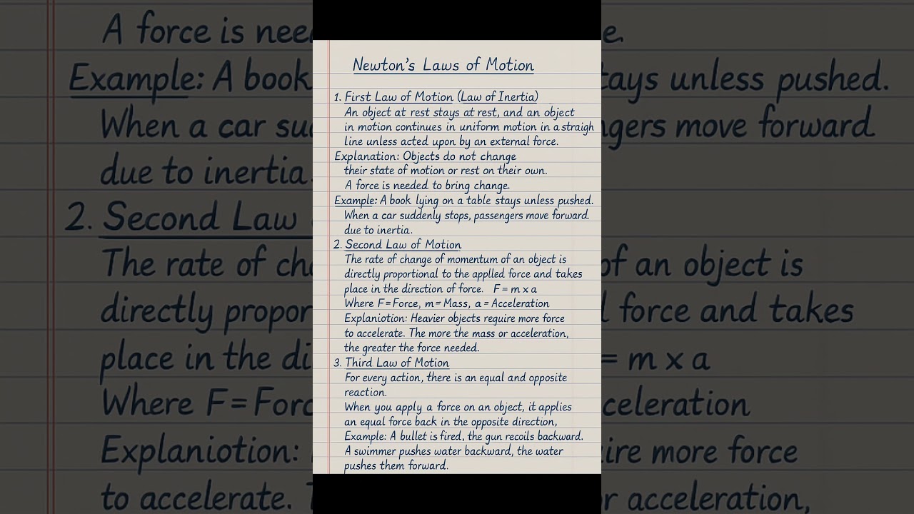 Newton&rsquo;s Laws of Motion Explained in 60 Seconds 📚 | Class 9 Science Shorts#newtonslaws #sciencefacts