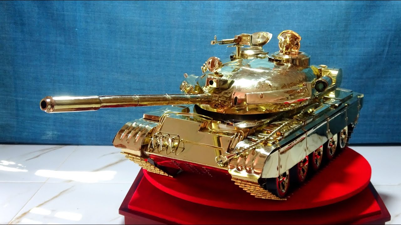 Turning a Brass Sheet Into a Golden T-55 (Soviet Main Battle Tank)