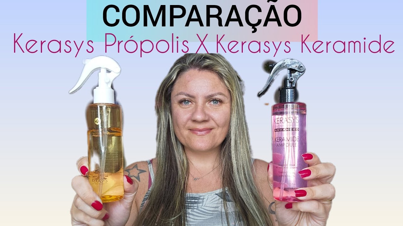 COMPARAÇÃO KERASYS! LINHA PROPOLIS HAIR BONDING X KERAMIDE AMPOULE ...VEM COMIGO 🤩 #cabelo #kerasys 