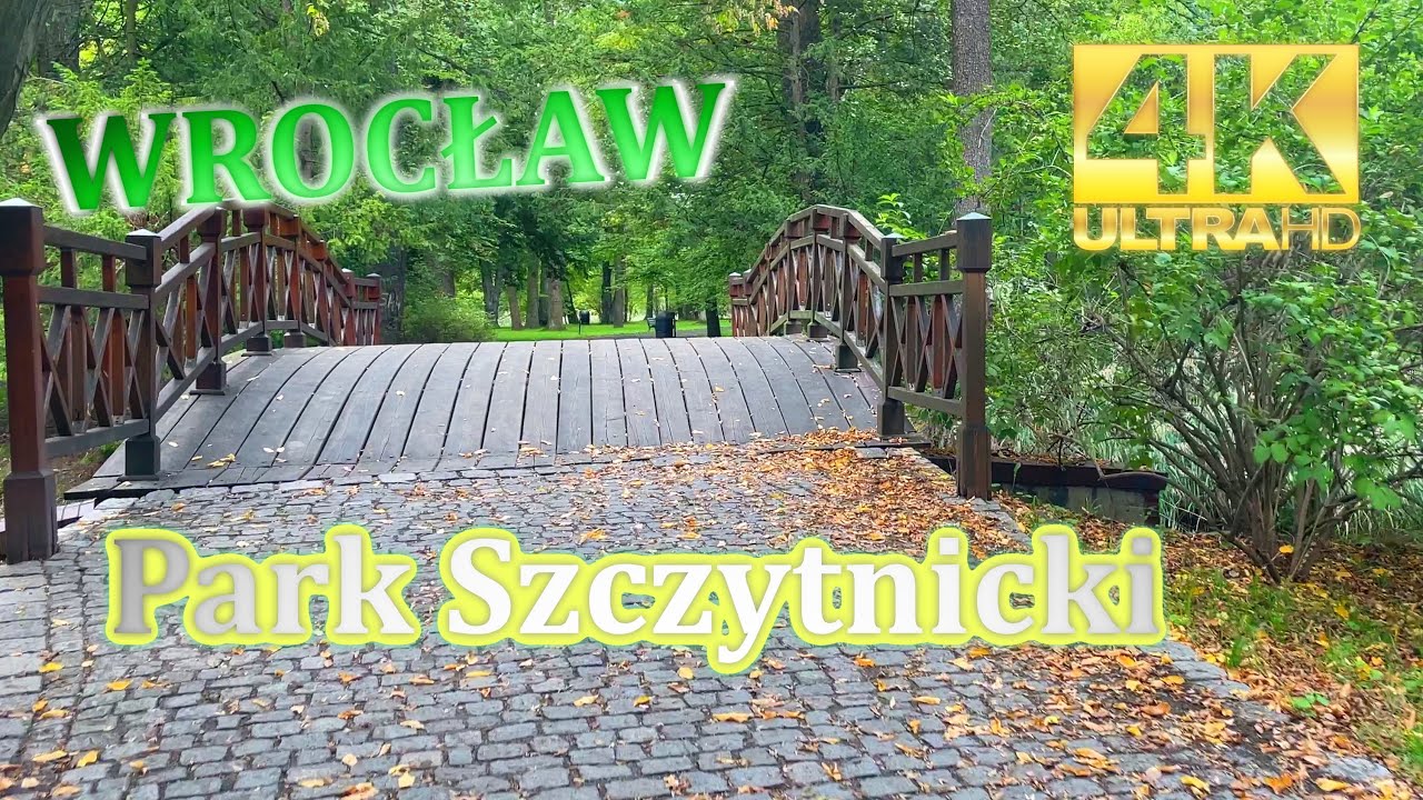 Видео 4K UHD / Красивая Польша / Прогулка / Вроцлав / Парк Щитницкий