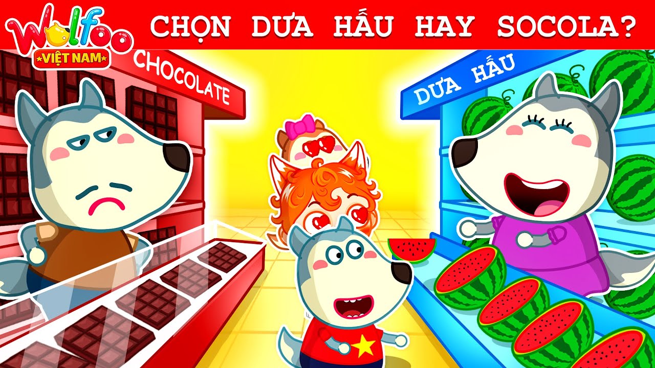 Wolfoo Việt Nam ⭐  Socola và Dưa Hấu: Món Nào Tốt Hơn? - Thói Quen Tốt Cho Bé | Hoạt hình thiếu nhi