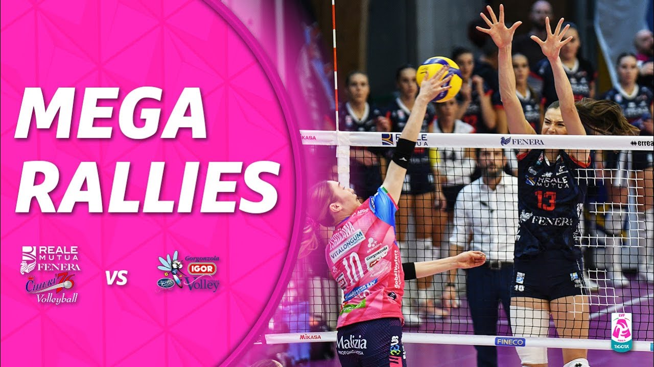 MEGA RALLIES of the match Chieri - Novara | Serie A1 Tigotà 24/25 | Lega Volley Femminile