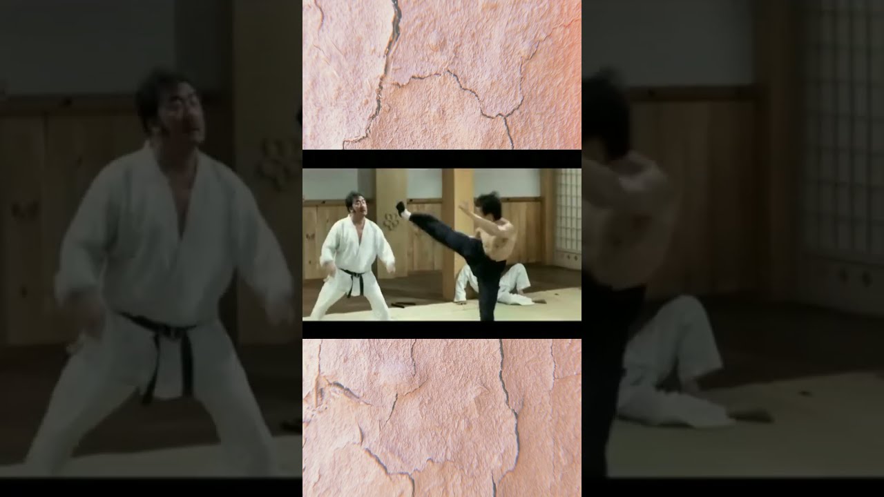 Bruce Lee teaches a lesson to japanese karatikas