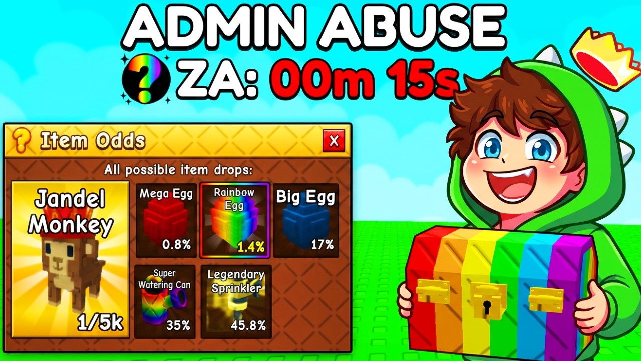 I OPENED an ADMIN CHEST with ADMIN ABUSE! in GROW a GARDEN 2