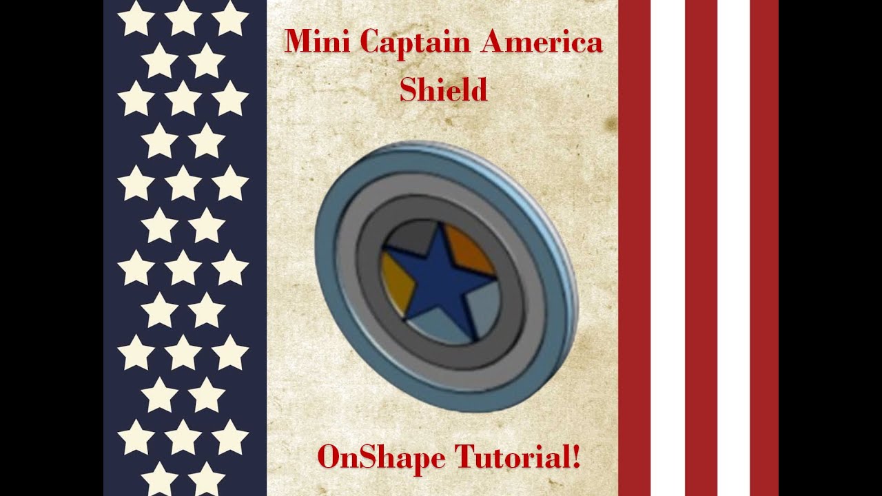 ⭐ Mini Captain America Shield OnShape Tutorial!