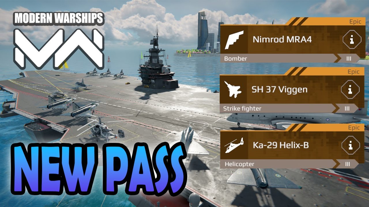 Modern Warships Gameplay: SH 37 Viggen, Nimrod MRA4, Ka-29 Helix-B on RF Typhoon Aircraft Carrier