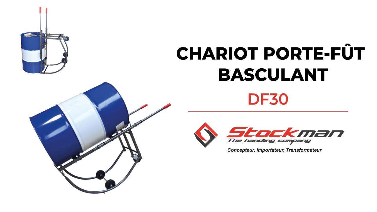 CHARIOT PORTE FÛT BASCULANT DF30 STOCKMAN