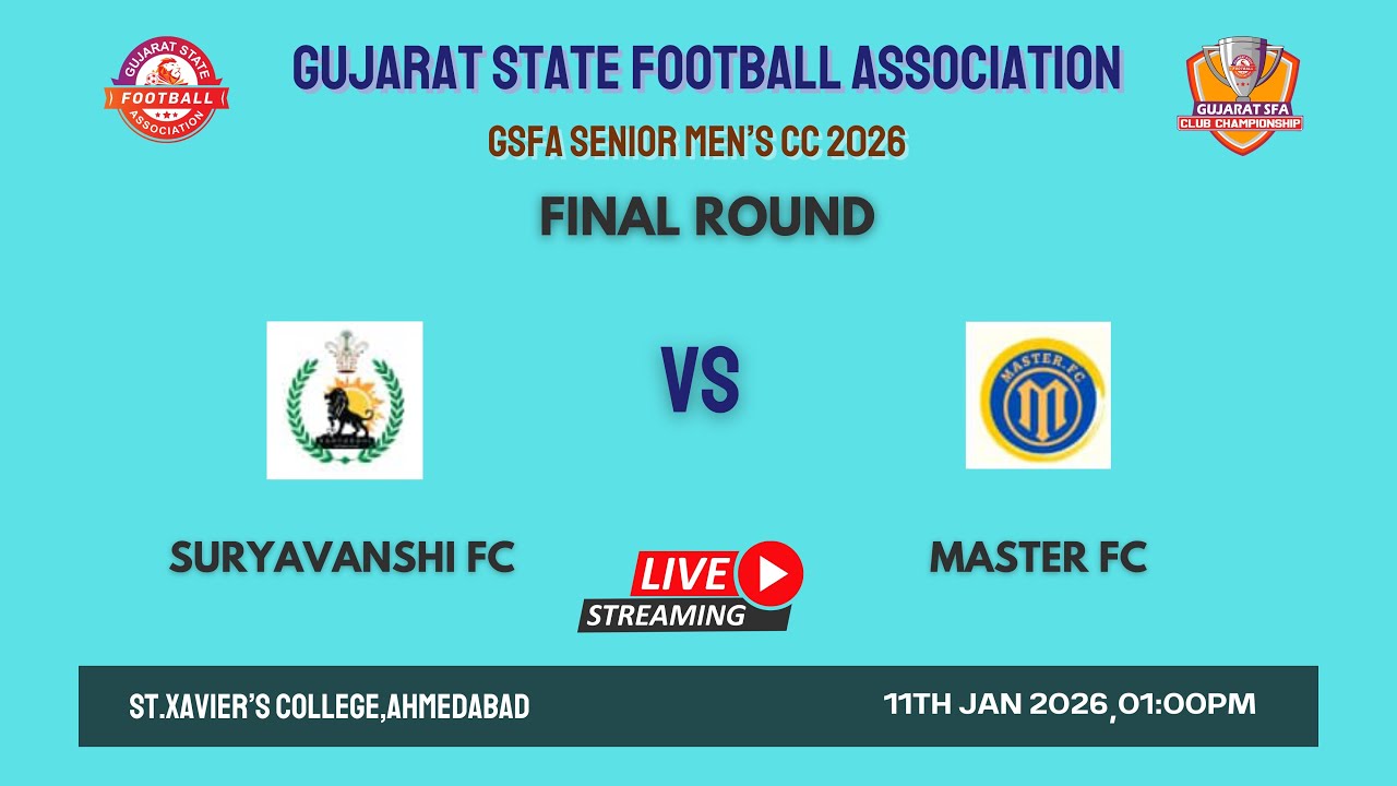 GSFA SENIOR MEN'S CLUB CHAMPIONSHIP 2026 | SURYAVANSHI FC VS MASTER FC | FINAL ROUND