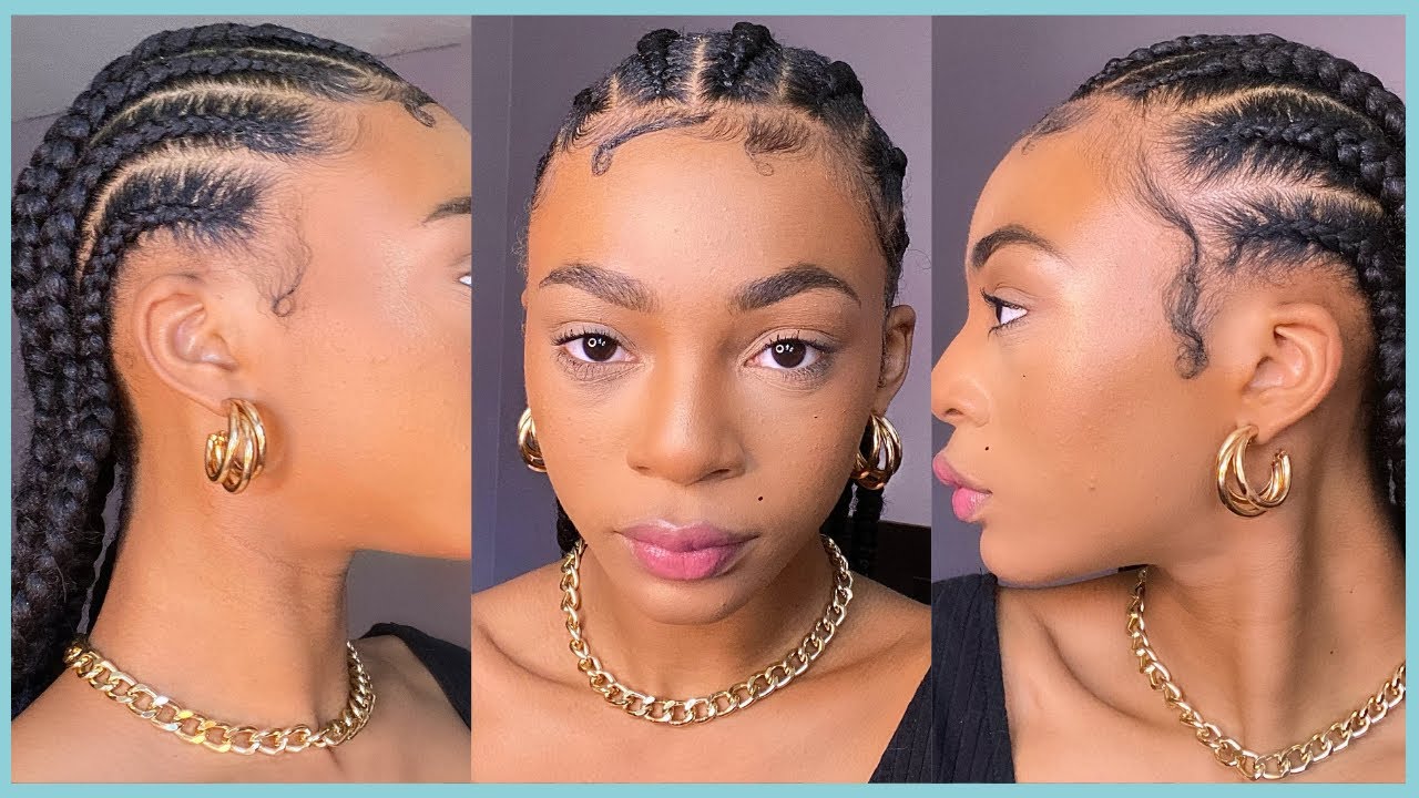 How To Do Cornrows on Yourself / How To Do Feed-In Braids Yourself DIY Protective Style | Ilese Rose