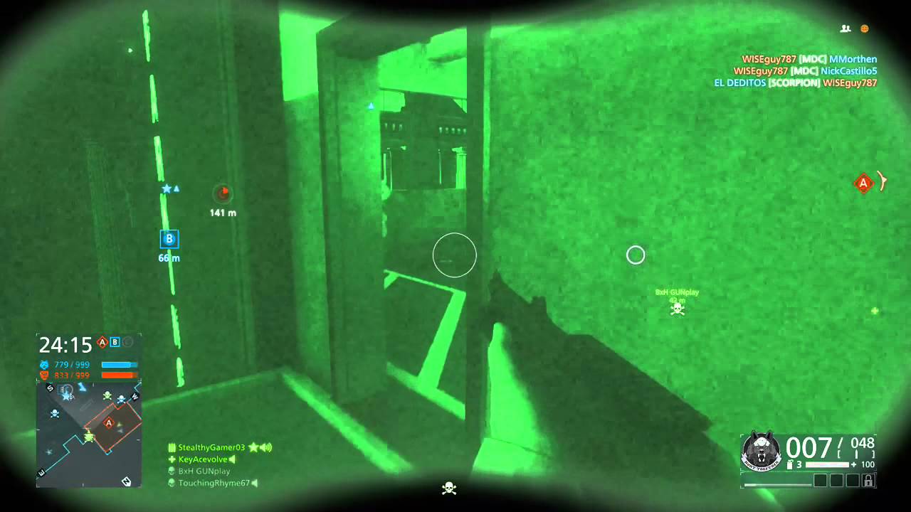 Battlefield Hard line Stealth (not really)+ Shotgun Wrecking (night vision OP)