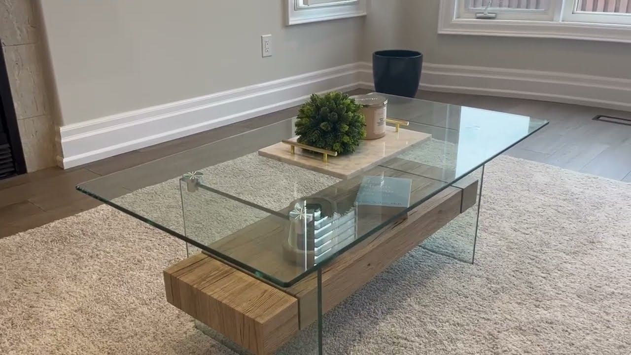 Safavieh Home Kayley Natural and Glass Coffee Table Review