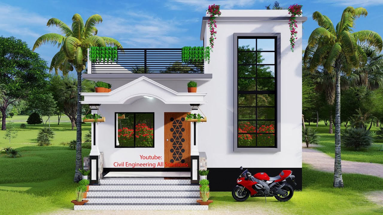 কম খরচে লম্বা জমিতে ৩ বেডরুমের বাড়ির ডিজাইন। 3 bedroom house plans। বাড়ির ডিজাইন। house design