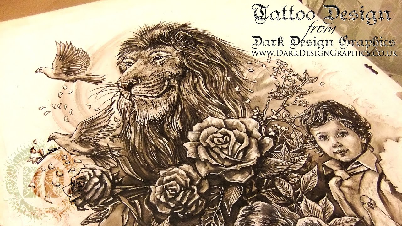 A Beautiful Family Tattoo Design - Dark Design Graphics