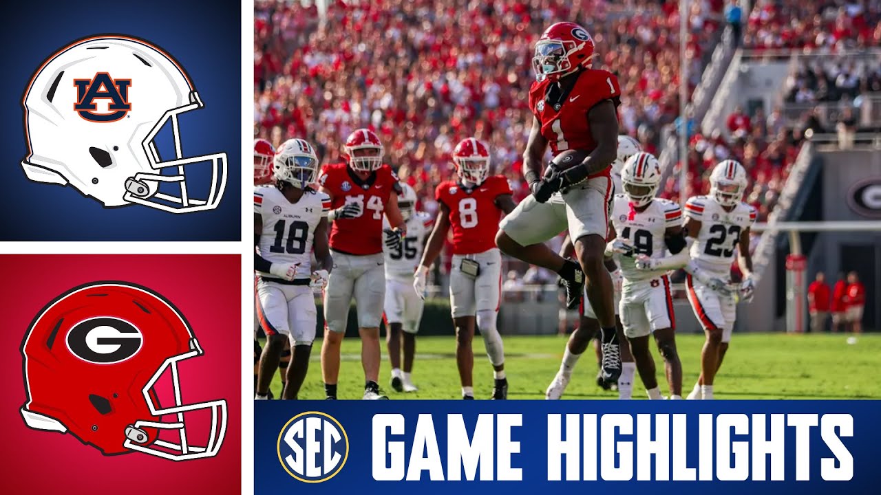 «Оберн Тайгерс» против «Джорджия Бульдогс» под номером 5 | Лучшие моменты игры | Футбол SEC 2024