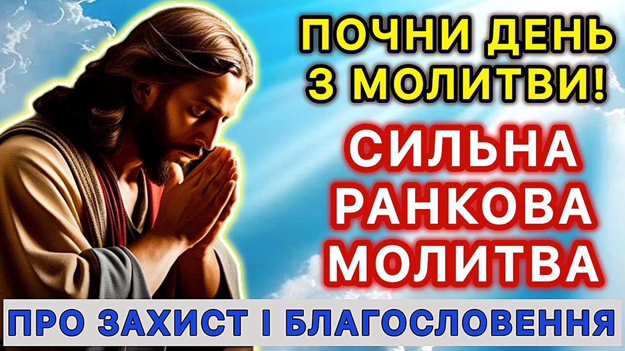 Почни день з молитви! Сильна ранкова молитва про захист і благодать на день.