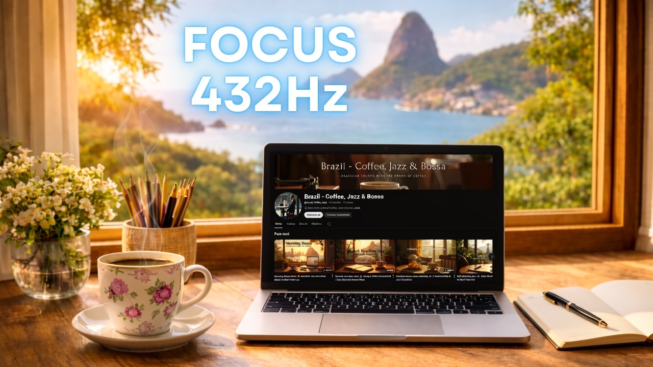 Focus 432Hz – Minimalist Brazilian Jazz for Deep Work