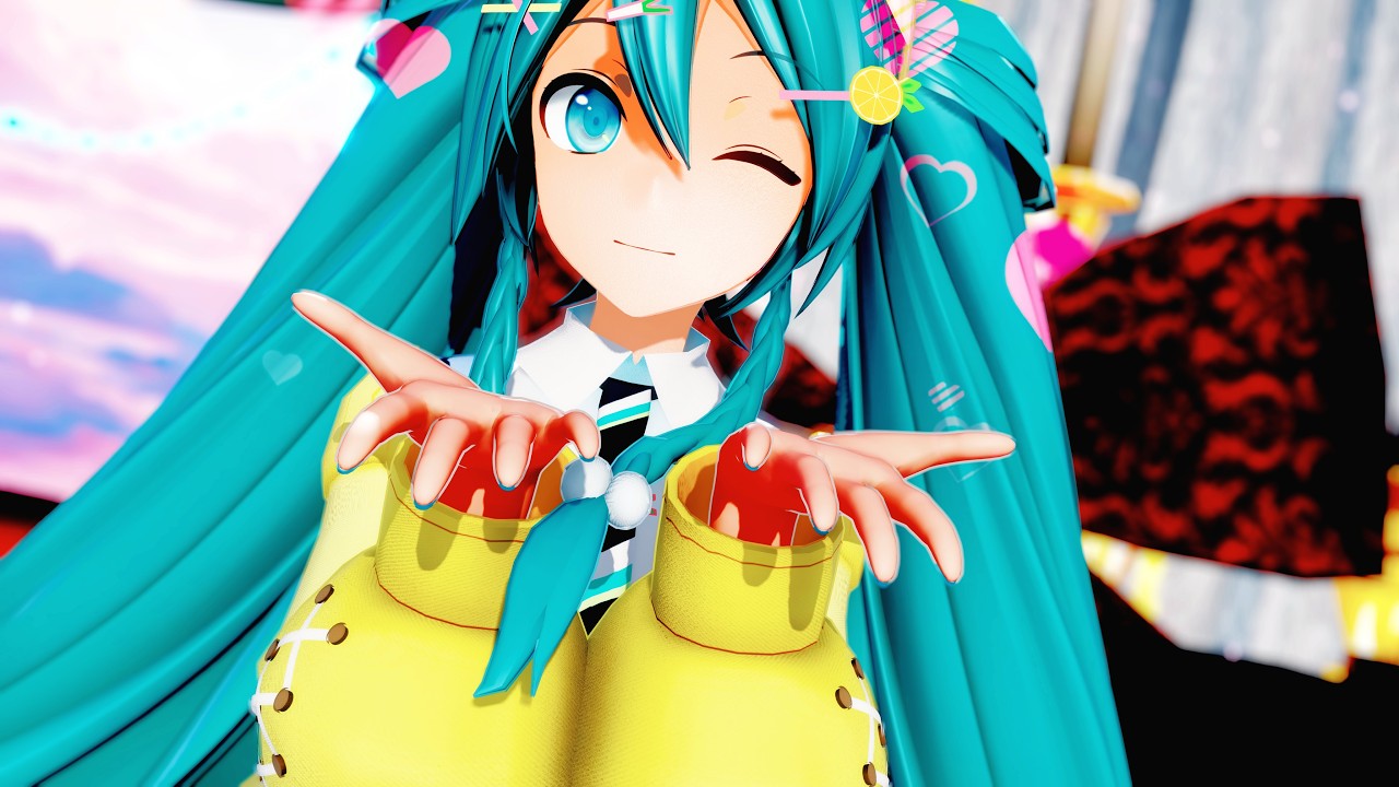 【MMD初音ミク/Hatsune Miku】すきっちゅーの！feat. ちゅーたん（CV：早見沙織）／HoneyWorks