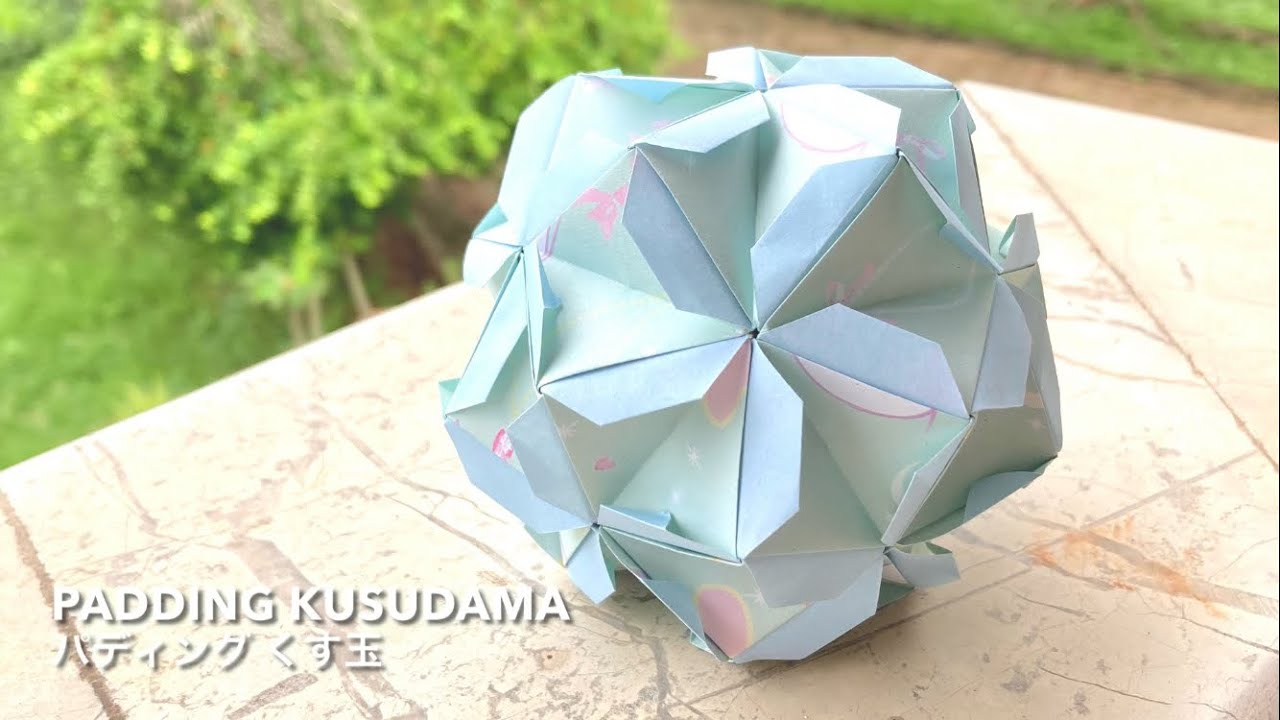 Padding Kusudama 【パディング・くす玉】 ユニット折り紙 Modular Origami - PrwOrigami Folding Tutorial