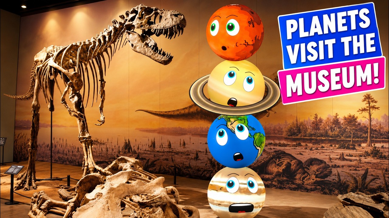 The Solar System Planets visit a Museum! Learning about Space and Earth