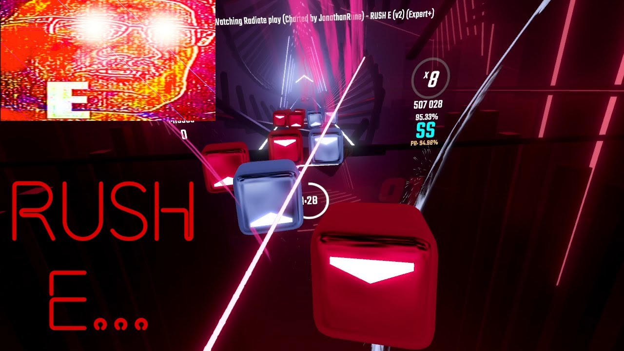 So I Full Combo'd RUSH E in Beat Saber...