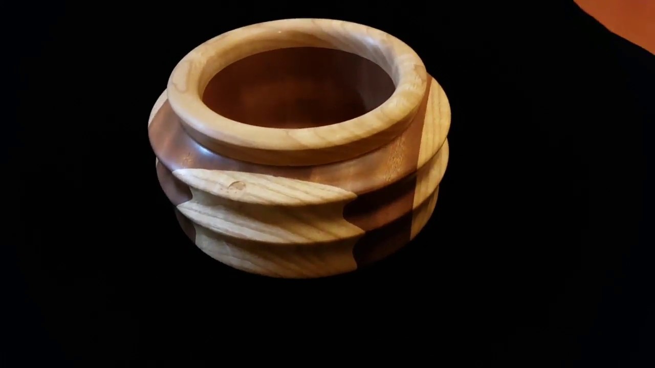 Glue up of a two color turned bowl