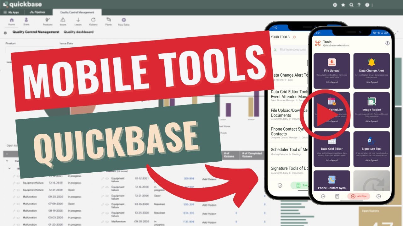 QB Kit Mobile Add-ons for Quickbase - One App Many Extension & Plugins - iPhone/iPad/Android