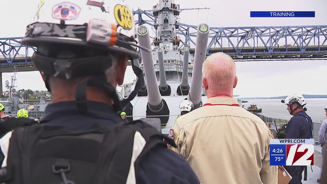 Battleship Cove hosts firefighter technical rescue training