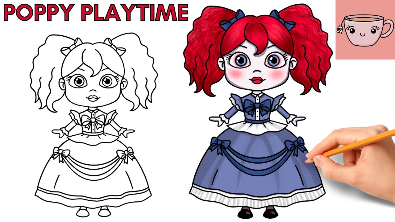 How To Draw Poppy Playtime Doll | Easy Step By Step Drawing Tutorial