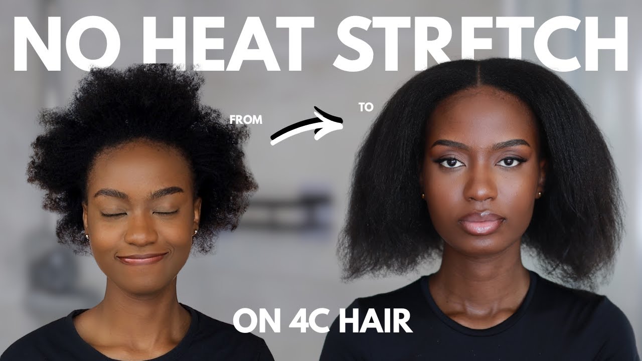 HOW TO STRETCH OUT 4C NATURAL HAIR WITH NO HEAT | BRAID METHOD