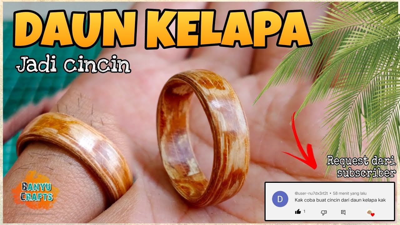Daun kelapa juga bisa loh jadi cincin || Cincin dari daun kelapa