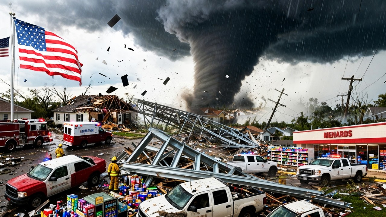 Chaos in Michigan! 🌪️ Massive Tornado Destroys Homes & Cars, Causes Widespread Damage in Union City