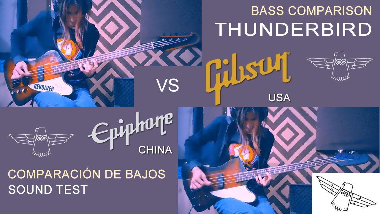 Gibson Thunderbird vs Epiphone Thunderbird - Bass Comparison - Comparación de Bajos - Test #gibson