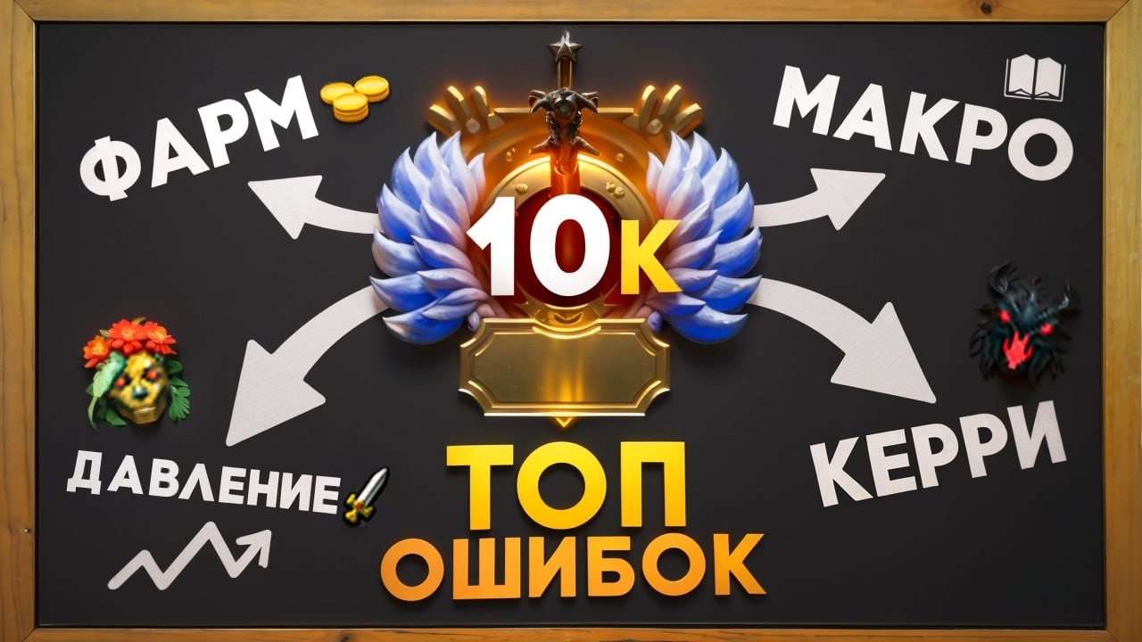 ТОП-2 ошибки на 10500 MMR: Чему 14к тренер учит 16-летнего керри?
