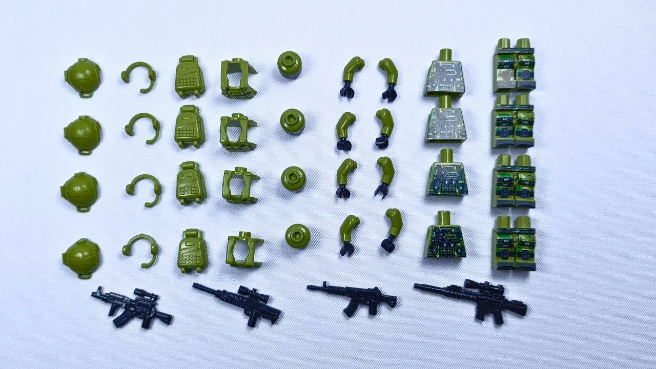 MERAKIT LEGO TENTARA BERSERAGAM HIJAU LENGKAP I ASMR LEGO UNOFFICIAL I UNOFFICIAL LEGO