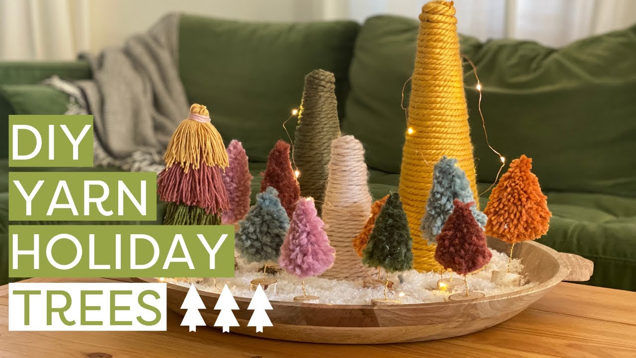 Holiday Yarn Trees 3 Ways | DIY Christmas Decorations