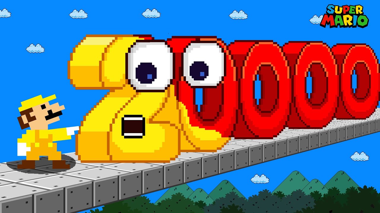 Wonderland: what if Mario Wrong Color escape GIANT 2000 Maze Level Up | BIG NUMBERS