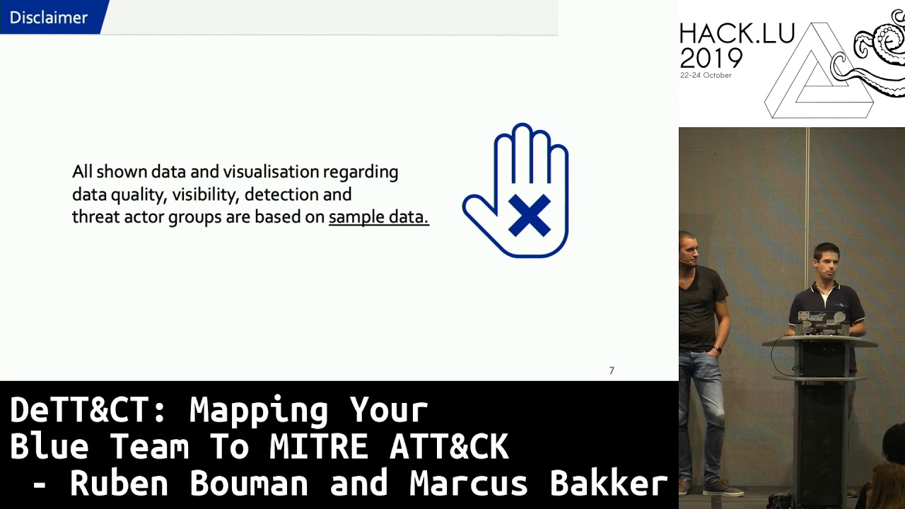 DeTT&CT: Mapping Your Blue Team To MITRE ATT&CK - Ruben Bouman and Marcus Bakker
