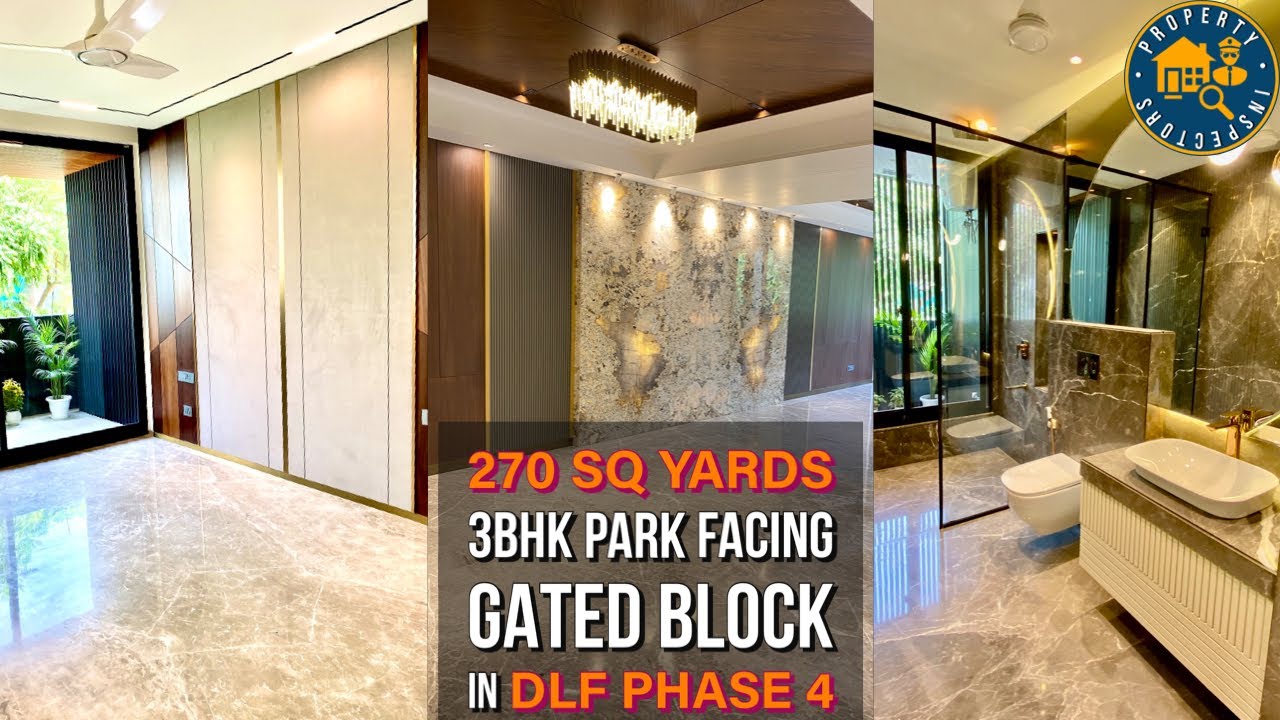 (No Brokerage) 270 Sq Yards 3BHK Park Facing  Luxury Builder Floor in Gated DLF Phase 4 Gurgaon