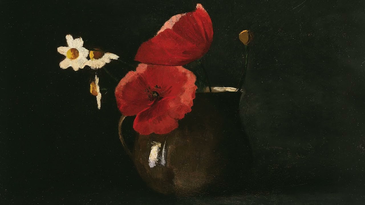 Art For Your TV | 2 Hour Vintage Painting | Flowers, Poppies & Daisies | Background | Screensaver