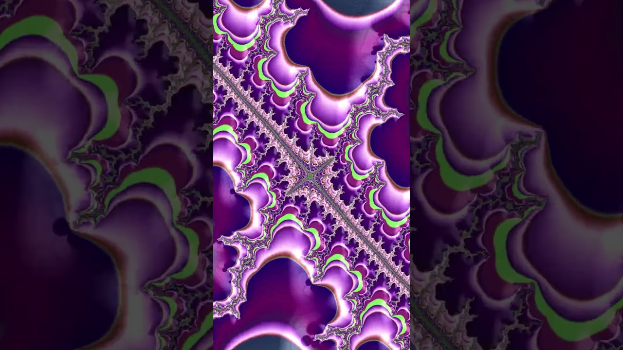 #fractalart #animationart #mathart Green Sparks in the Purple Abyss: A Psytrance Odyssey