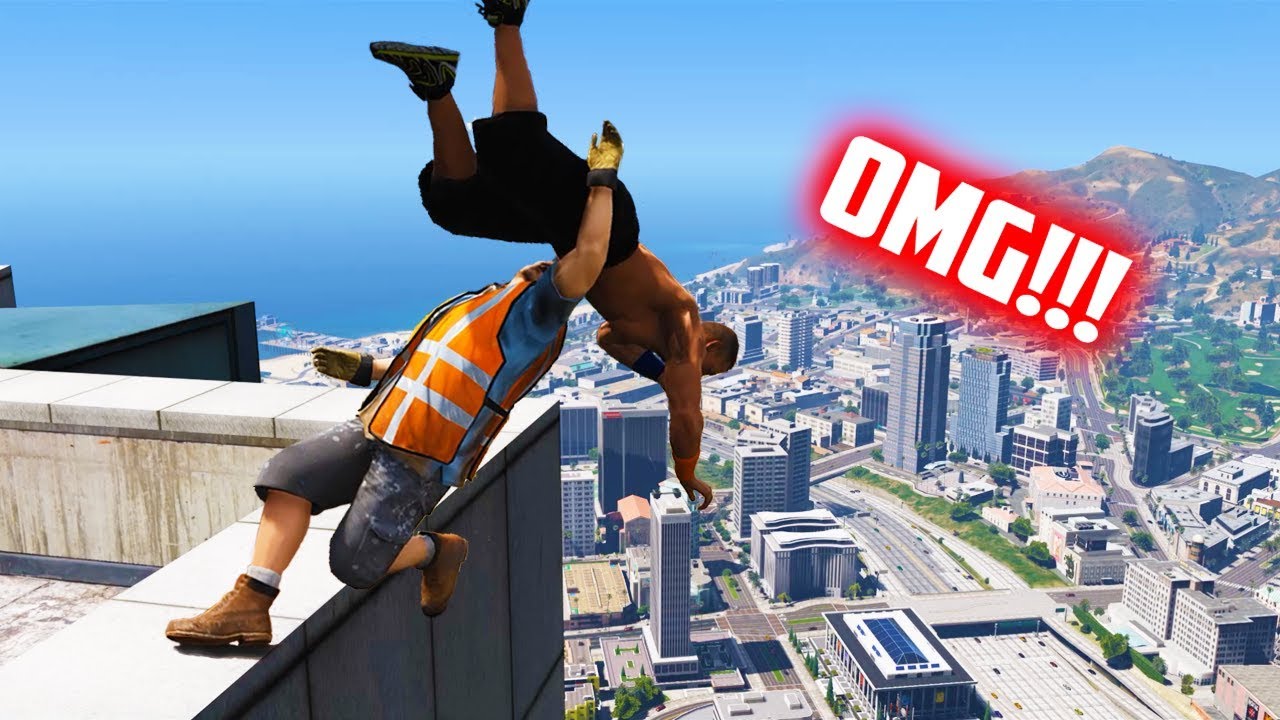 GTA 5 WRESTLING LIKE IN WWE #25 (RKO, Spear, Powerbomb, and more!)