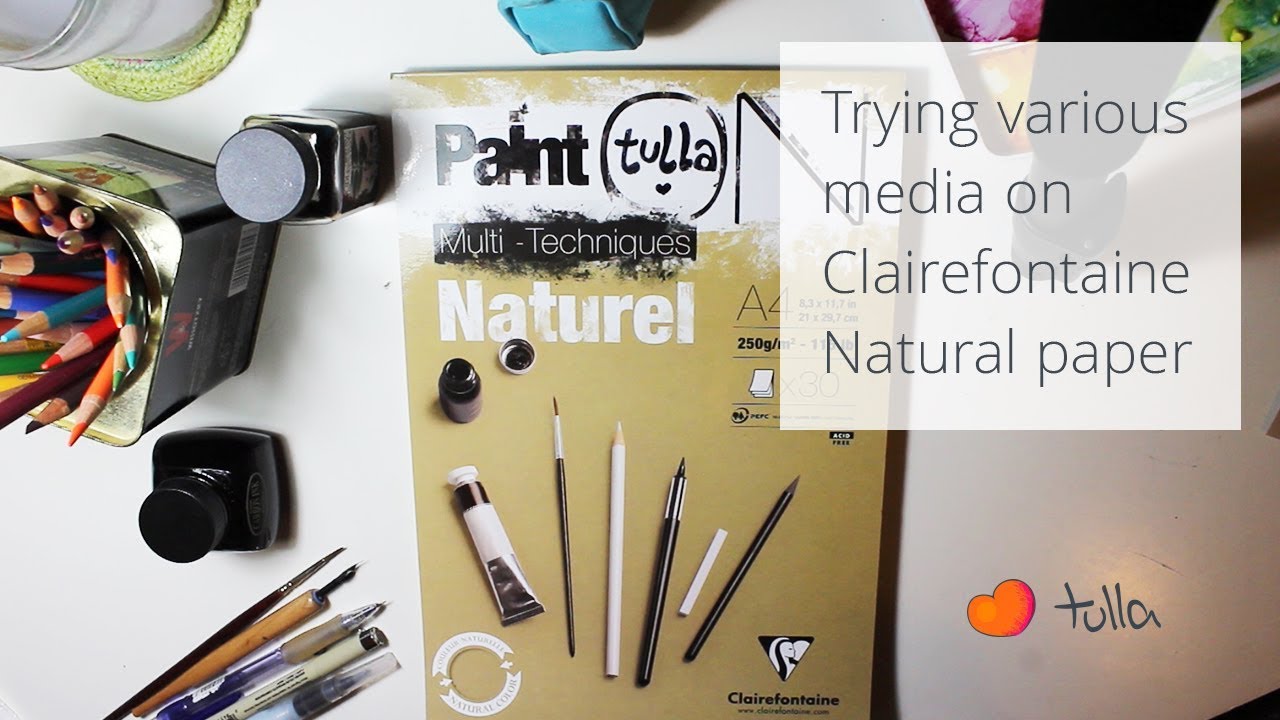 Clairefontaine Naturel paper:  So nice! (trying out diff media)
