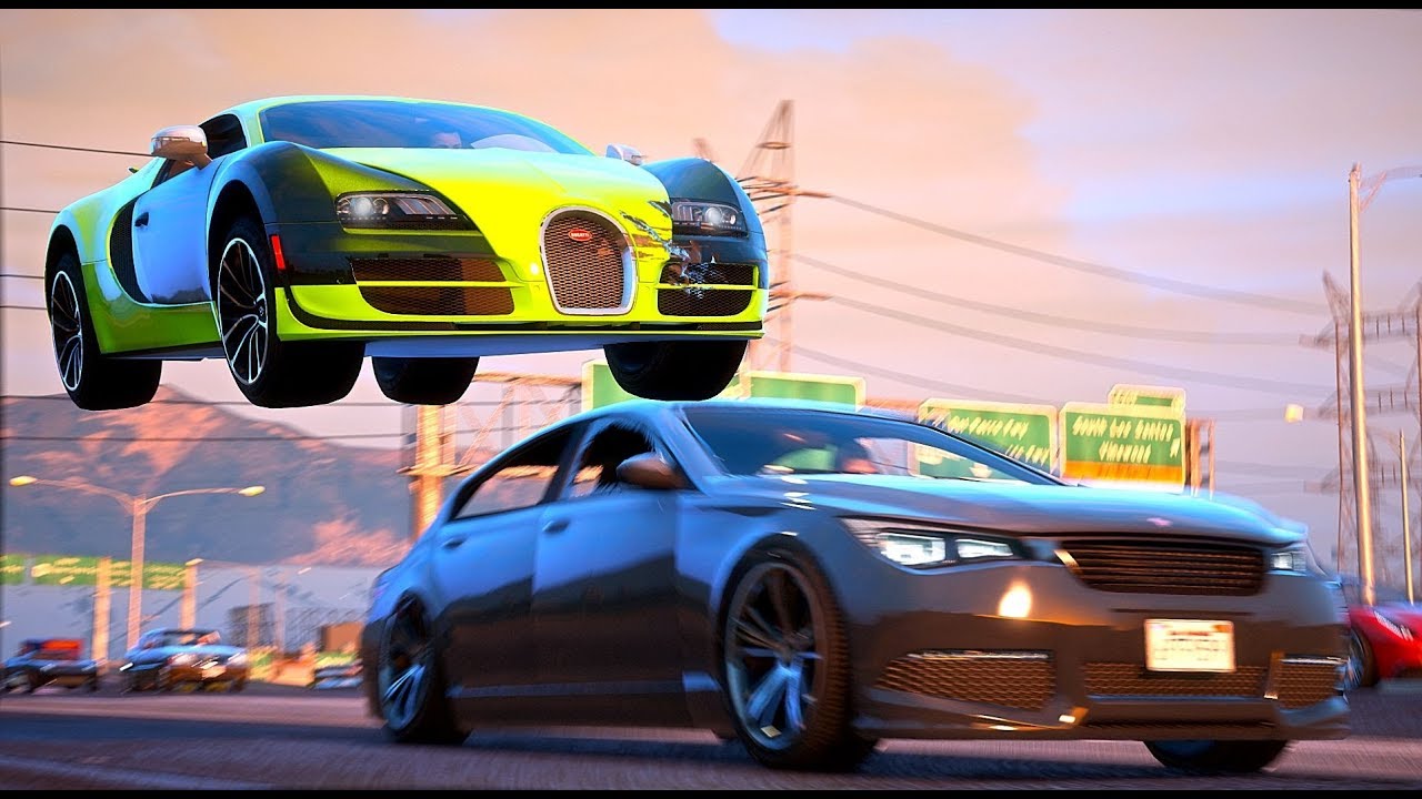 GTA5 AMAZING JUMP MASSIVE DEFORMATION CRASH CARS COMPILATION