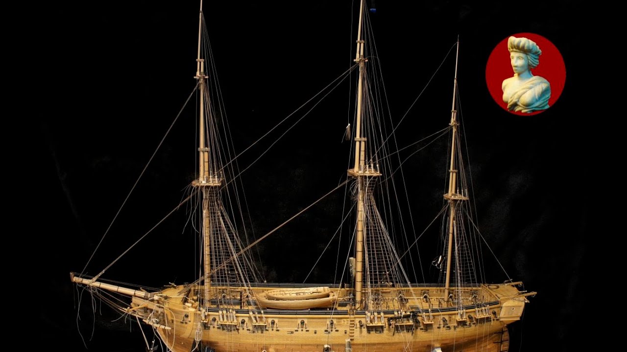 Französische Korvette "La Creole 1827" Takelage - Stehendes Gut - Teil 3