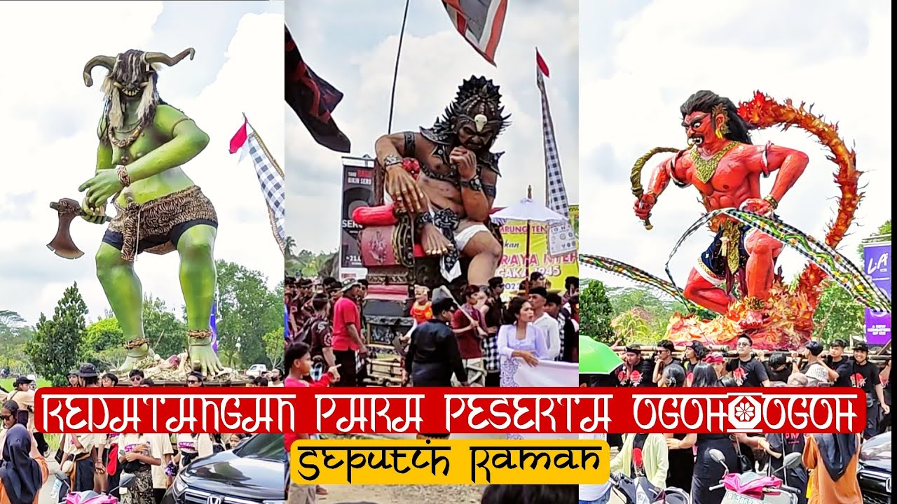 Kedatangan para peserta Festival Ogoh-ogoh Seputih Raman tahun 2023