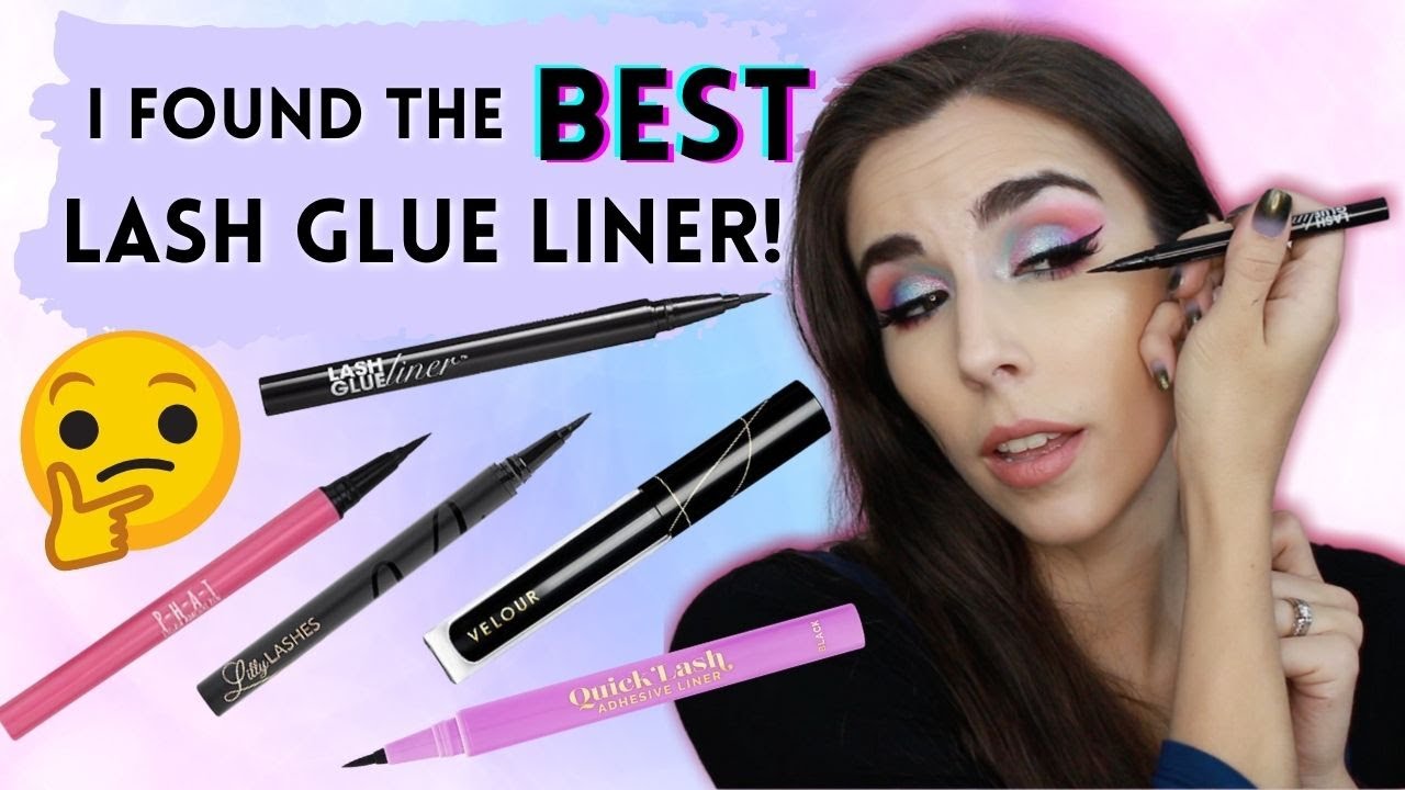 THE BEST LASH GLUE EYELINER! | I Tried 5 Different Lash Adhesive Liners So You Don't Have to!